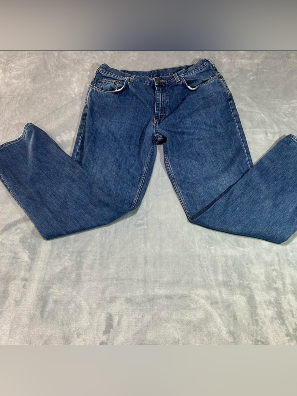 Brooks Brothers Traditional Fit Straight Men's Blue Denim Jeans 38x34